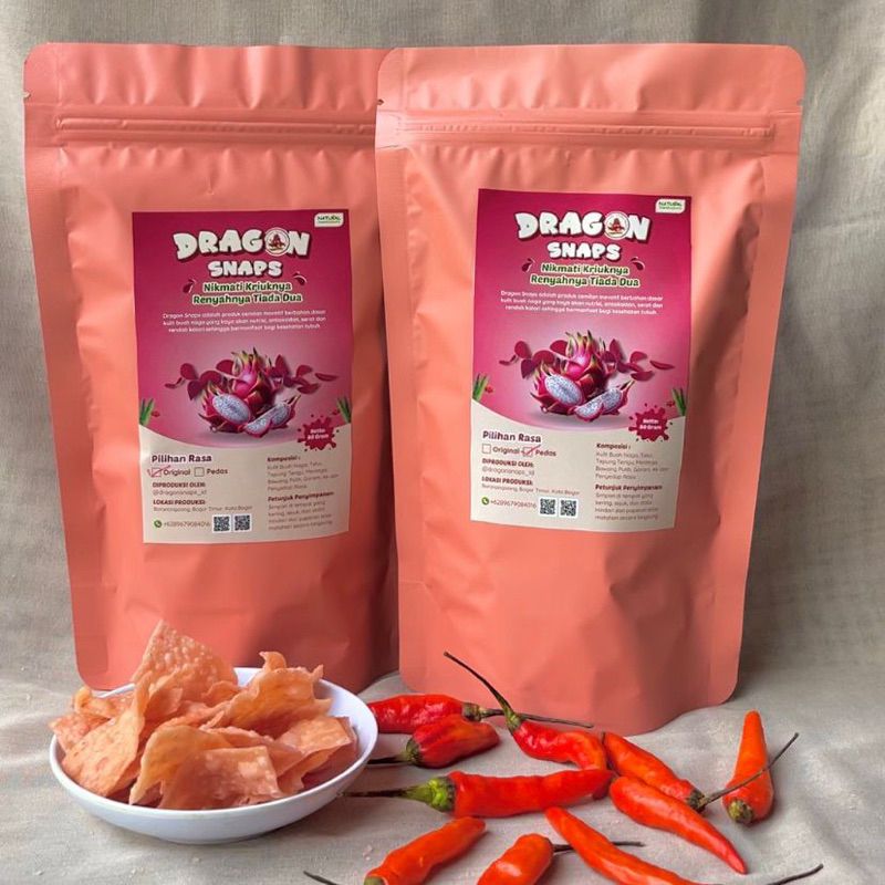 

Dragon Snaps Kripik Kulit Buah Naga 70gram