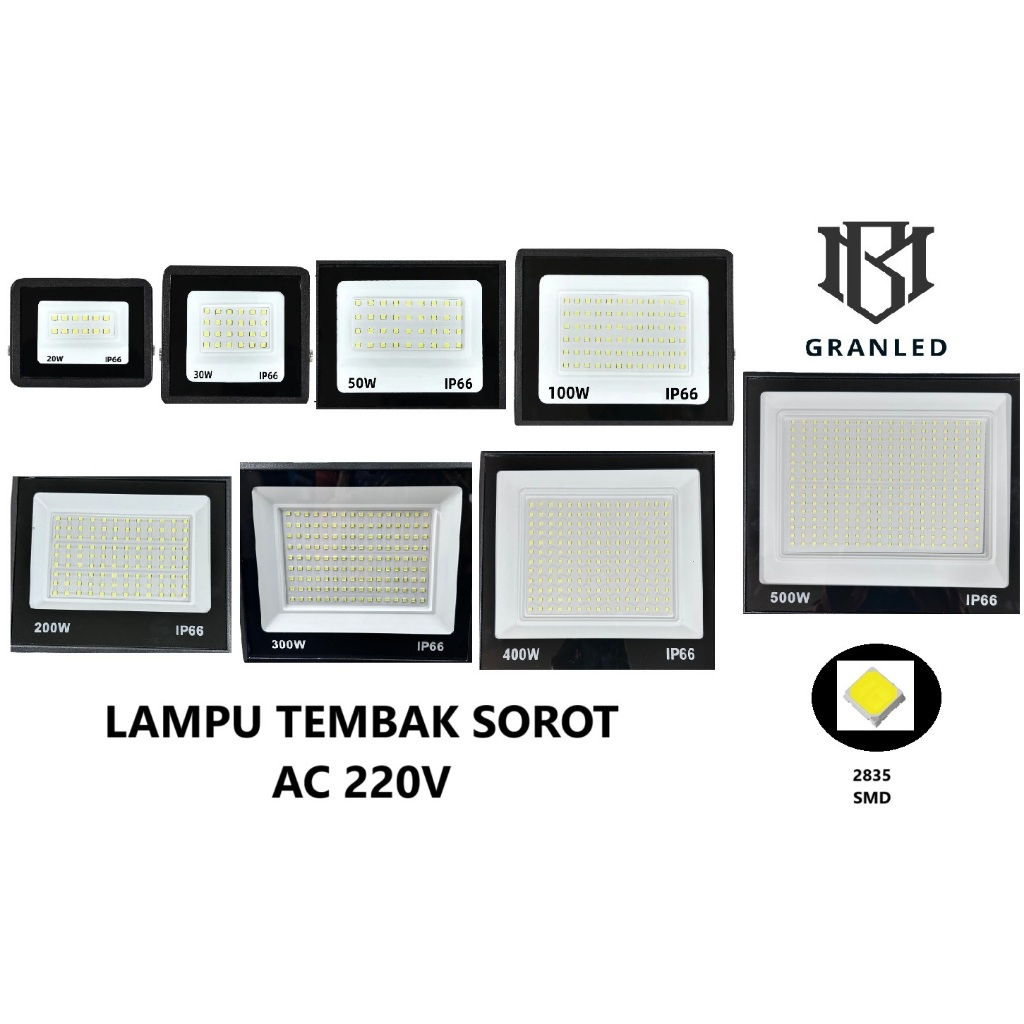 LAMPU  LED SOROT TEMBAK 220V  /LAMPU TEMBAK LED WATT / SLIM LED FLOODLIGHT AC 220V
