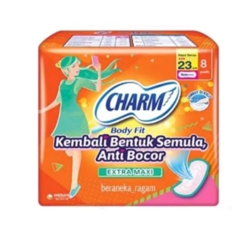 pembalut charm non wing 23 cm isi 8 pads