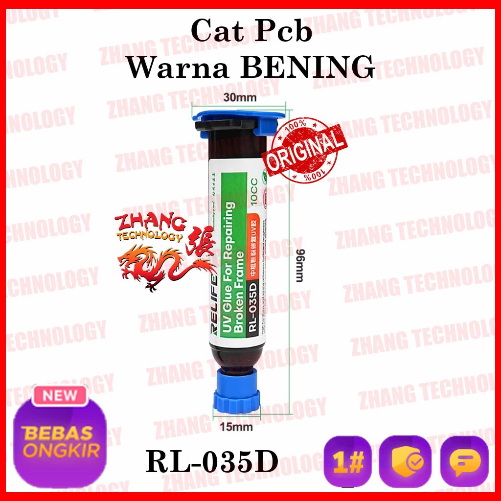 LEM UV BENING CAT PCB BENING TRANSPARAN RELIFE RL-035D PASTA PELAPIS UV CURABLE LEM PAPAN PCB UV CUR