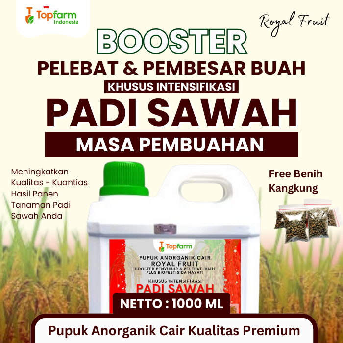 Pupuk Topfarm / Pupuk Booster Padi Khusus Padi Sawah Masa Vegetatif / Pupuk Padi Sawah Masa Pembuaha