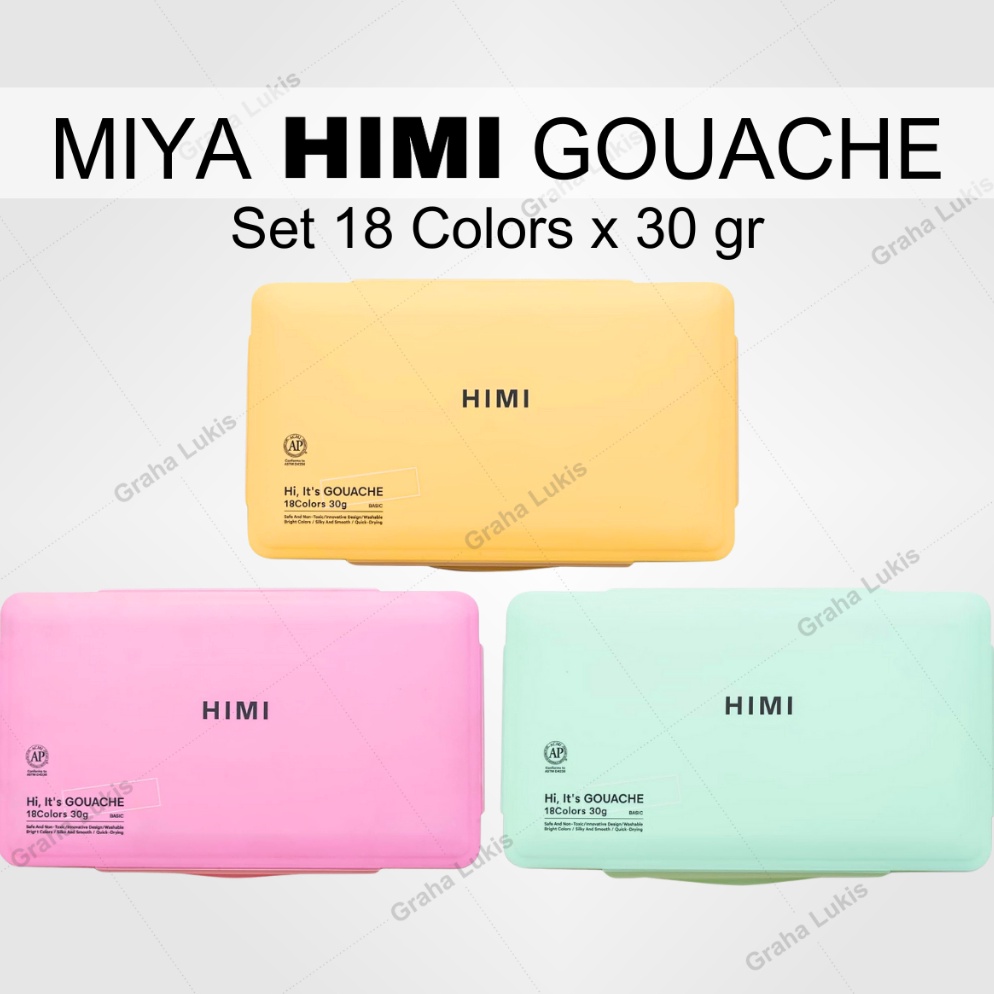 

KODE P14H MIYA HIMI Gouache Basic Set Colour 18 x 3ml