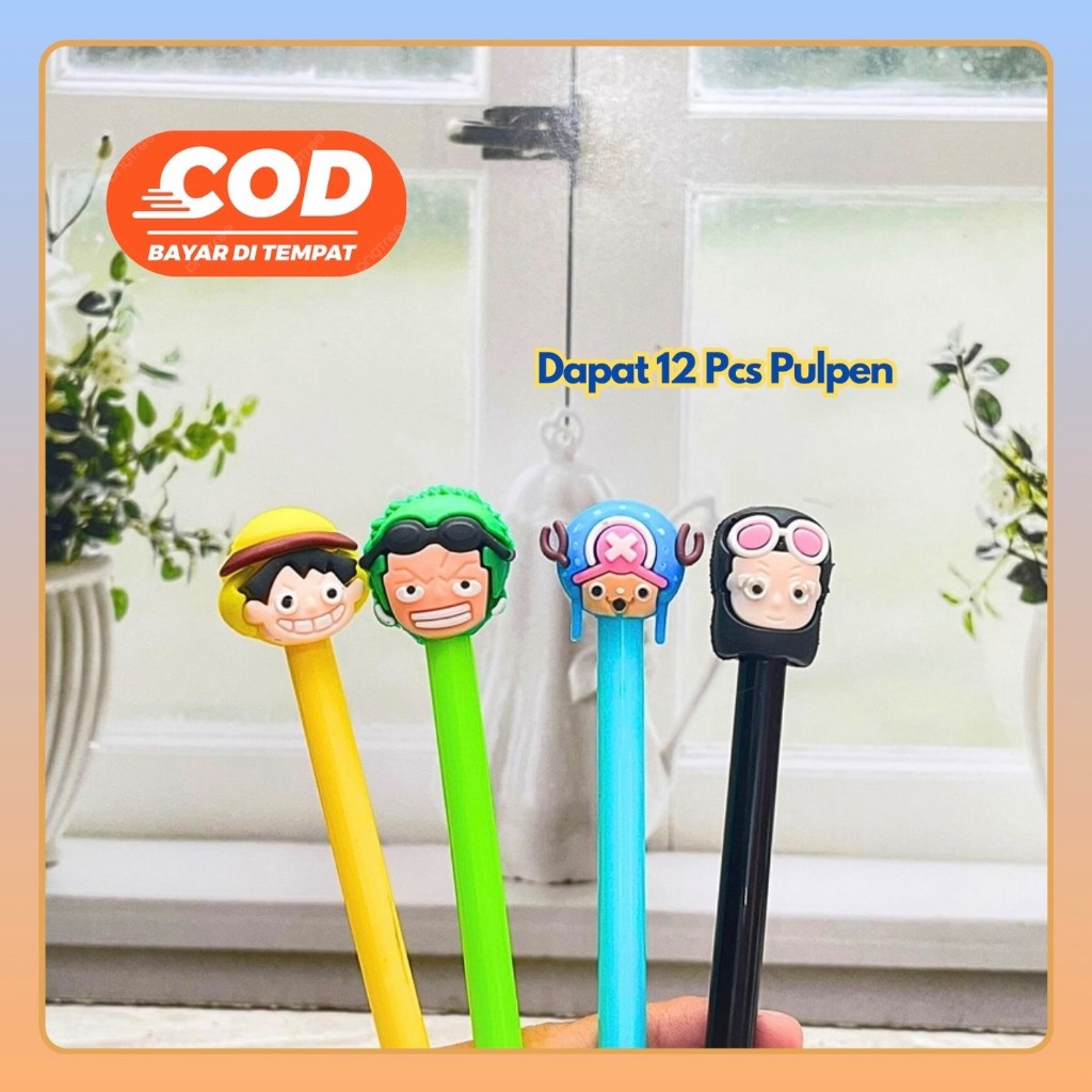 

SELUSIN (12 PCS) PULPEN GEL ANIME ONE PIECE PGK-1529 LUFFY ZORO CHOPPER ROBIN PEN PENA BOLPEN BOLPOIN LUCU ANAK ALAT TULIS KANTOR SEKOLAH MURAH TERMURAH COD