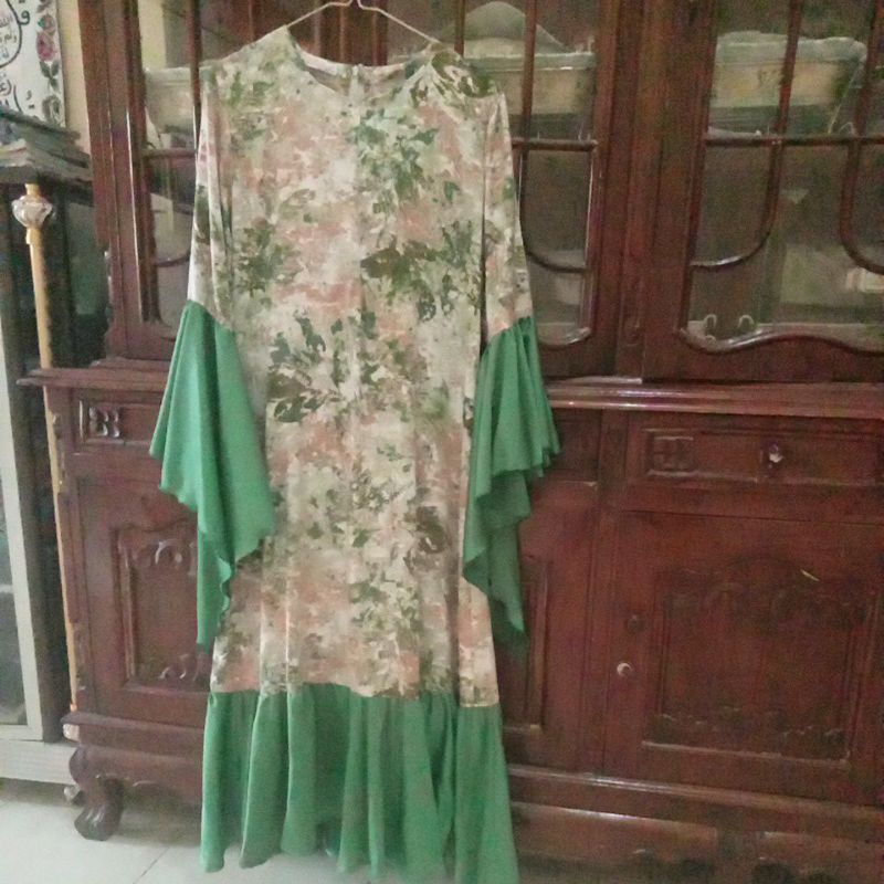 dress tangan kemoceng brand nuo lambra
