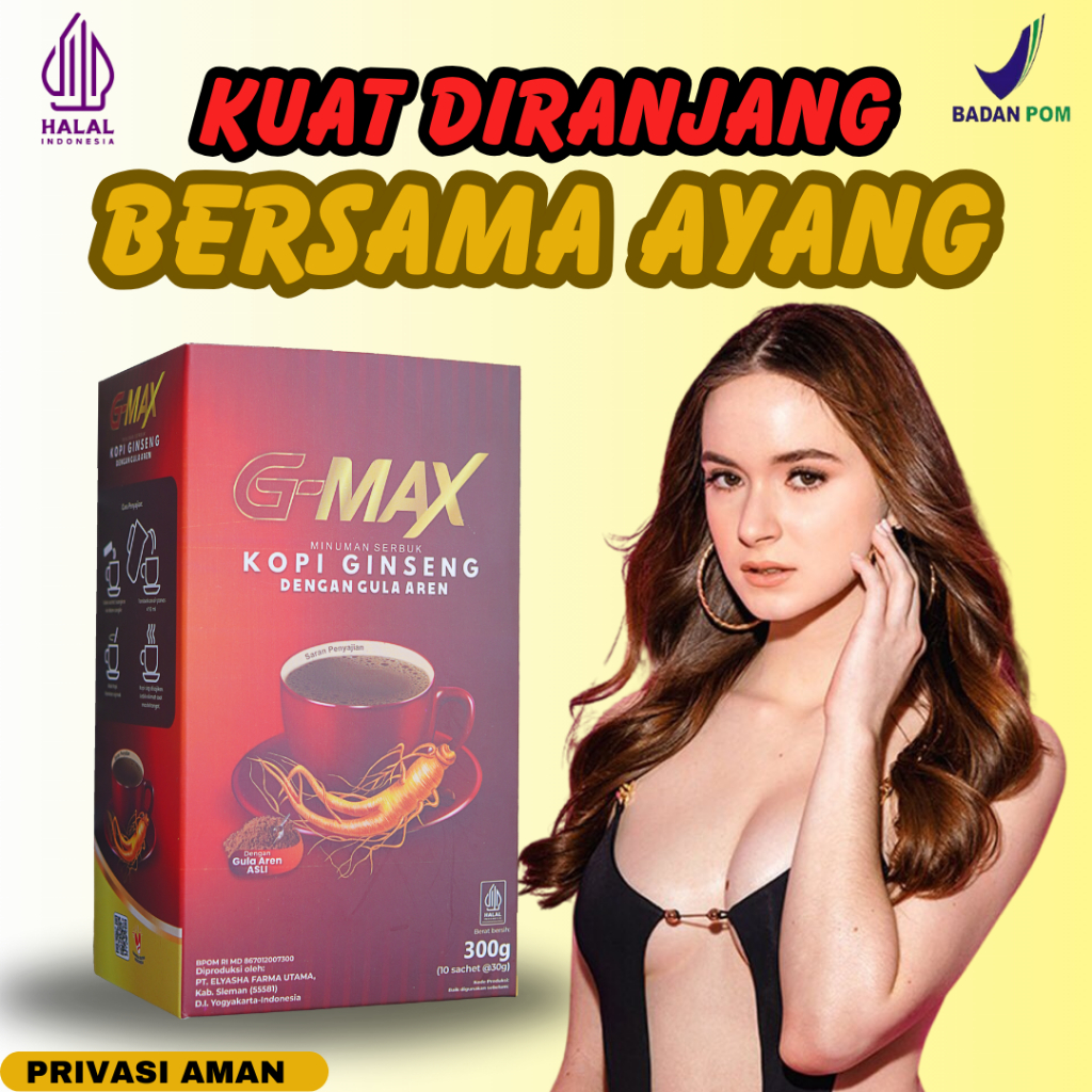 

G-MAX Kopi penambah stamina pria Dewasa Kuat Tahan Lama Extra Ginseng dan gula aren