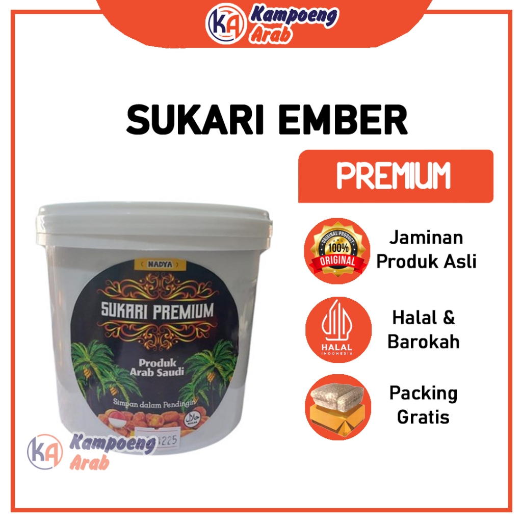 

Kurma Sukari Ember 850gr Sukkari Timba Sukari Al Qaseem Al Qosim Al Qassim Original Premium Grade A Kualitas Premium