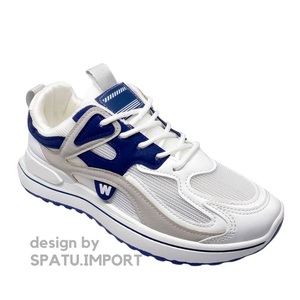 Sepatu Sneakers Pria Putih Casual Dewasa Cowok Keren White Shoes
