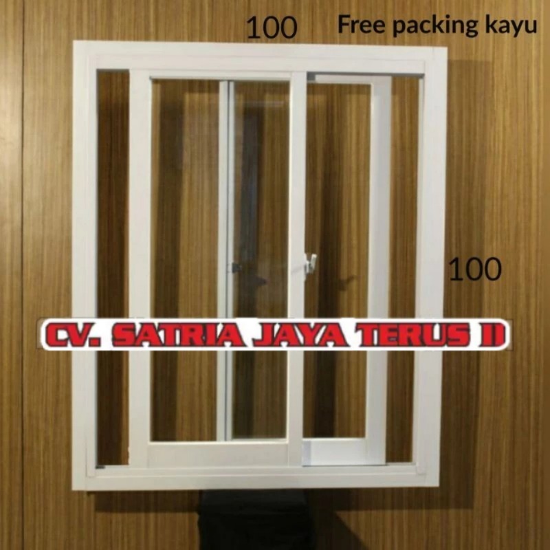 Jendela Sliding Aluminium 1 Set 100x100