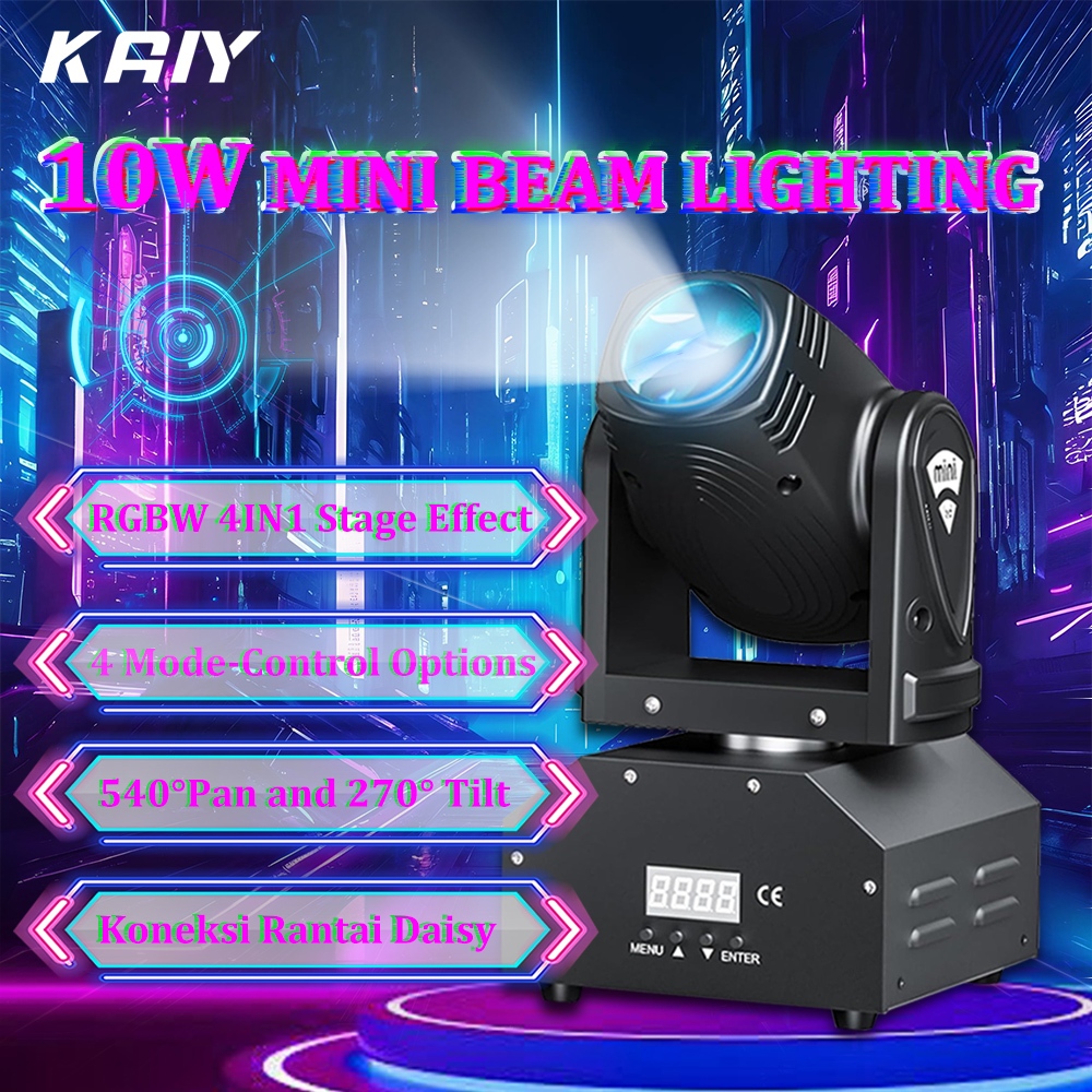 Kaiy 10W mini moving head beam light RGB Moving Head Lampu Spot light