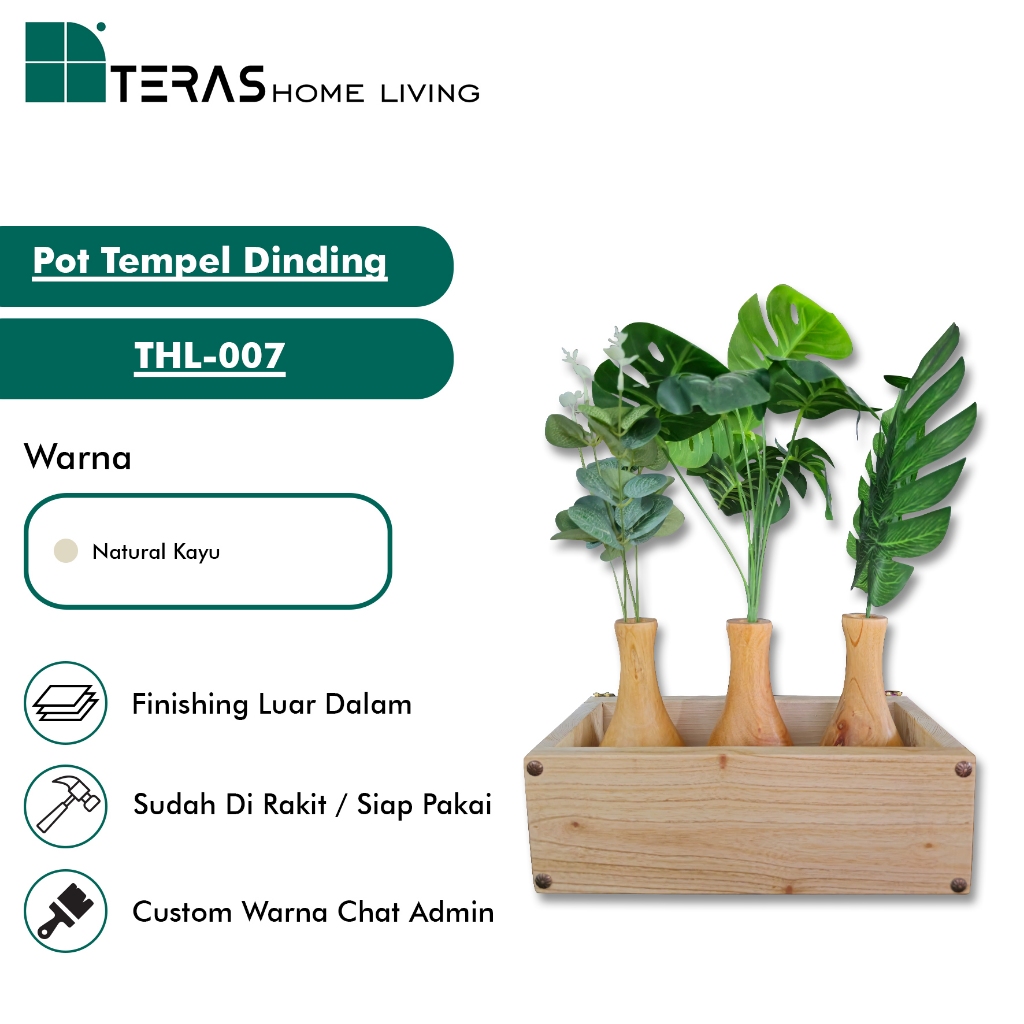 Pot Tanaman Hias Dinding / Rak Kayu Minimalis / Pot Kayu / Pot Taman / Pot Dinding