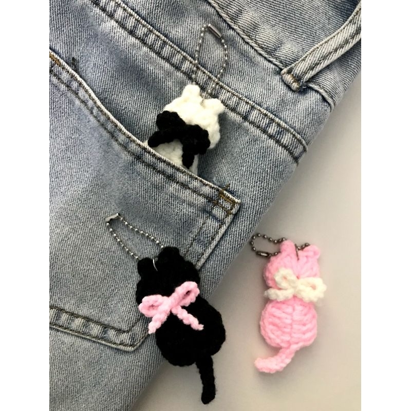 Crochet Cat Keychain