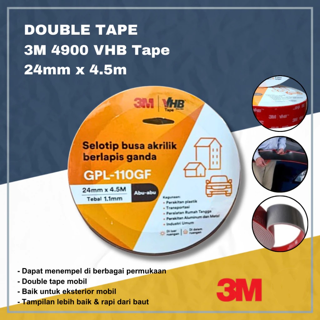 

Double Tape Foam 3M VHB 24mm x 4.5M original