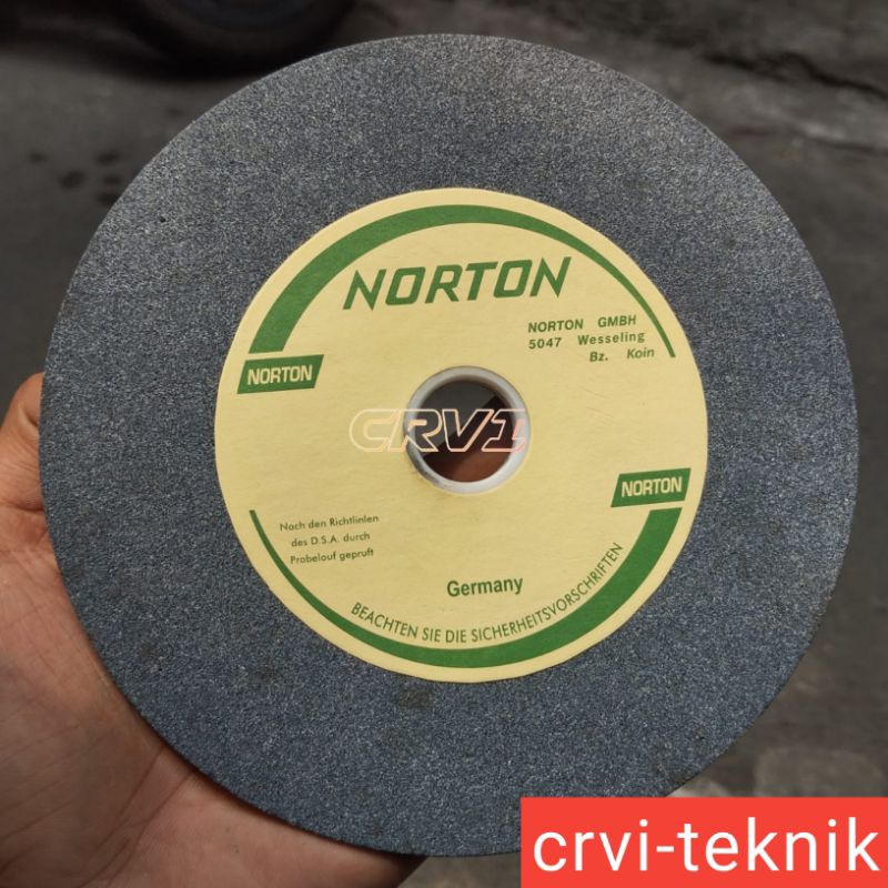 Norton Batu Gerinda Asah 6 inch Ukuran 6 × 1/2 × 3/4 inch Germany Batu Gerinda Asah