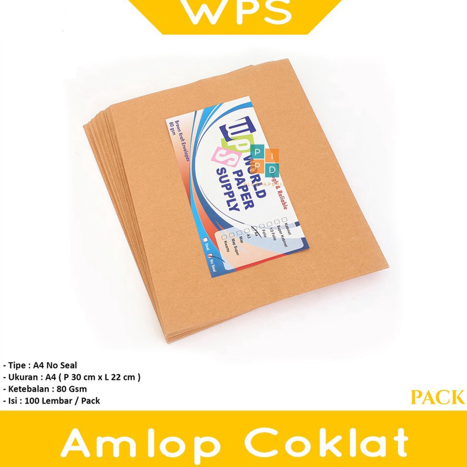 

Hot WPS Amplop Coklat Ukuran A4 No Seal Pack