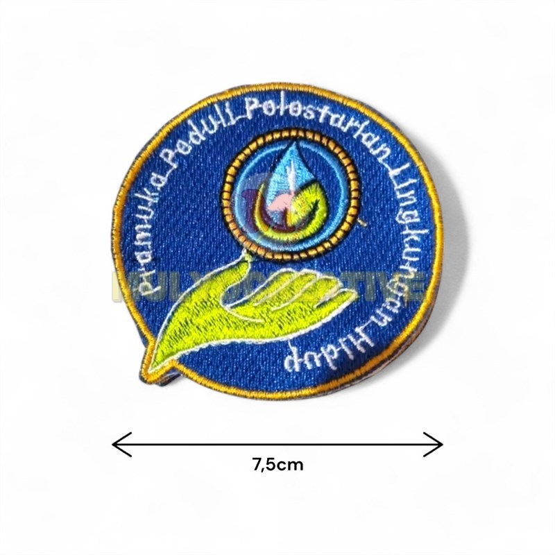 Badge Bordir Pramuka Peduli Pelestarian Lingkungan Hidup