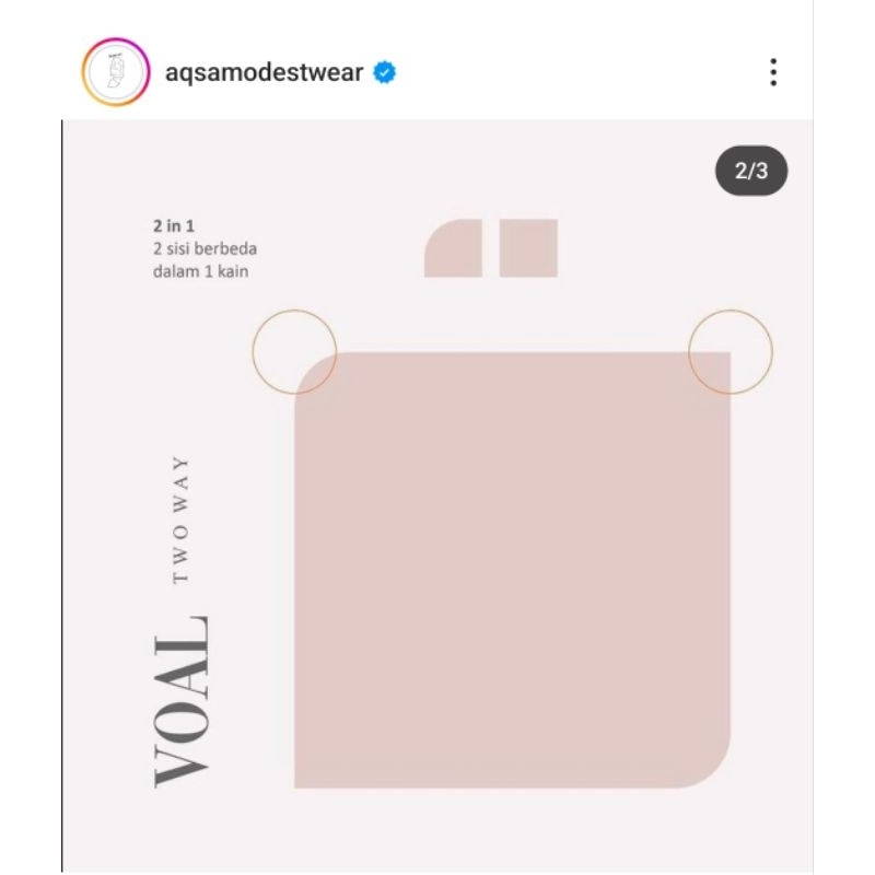 Preloved two way voal aqsamodestwear/hijab aqsamodestwear