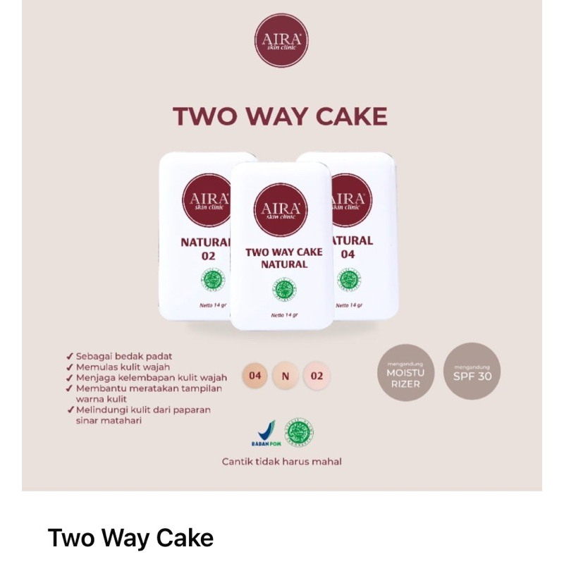 Two Way Cake (Bedak padat) by AIRA SKIN CLINIC