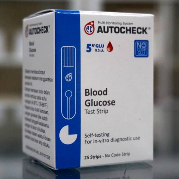 Free Shipment STRIP AUTOCHECK GULA DARAH  STIK AUTO CHECK BLOOD GLUCOSE REFILL  GDS GLUKOSA ISI ULAN