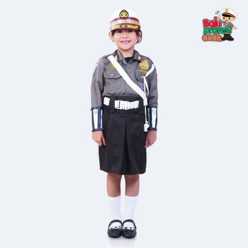 baju profesi polisi anak cewek