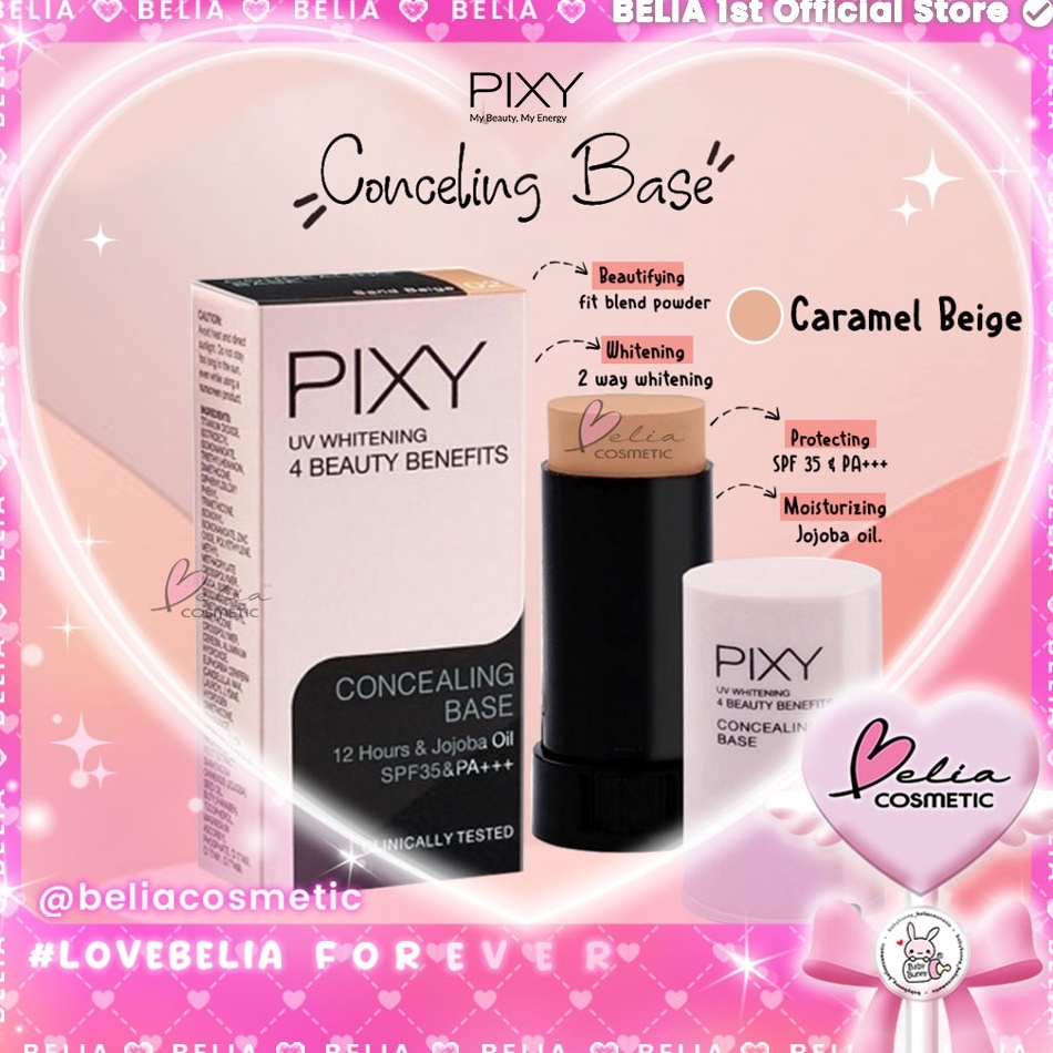 Paket Murah  BELIA  PIXY Concealing Base 9g  UV Whitening 4 Beauty Benefits concealer stick