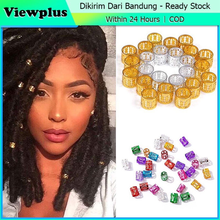 1PCS Cincin Klip Cuff ManikManik Kepang Rambut Gimbal Dapat Disesuaikan Gimbal Rambut Hair Braid Cuf