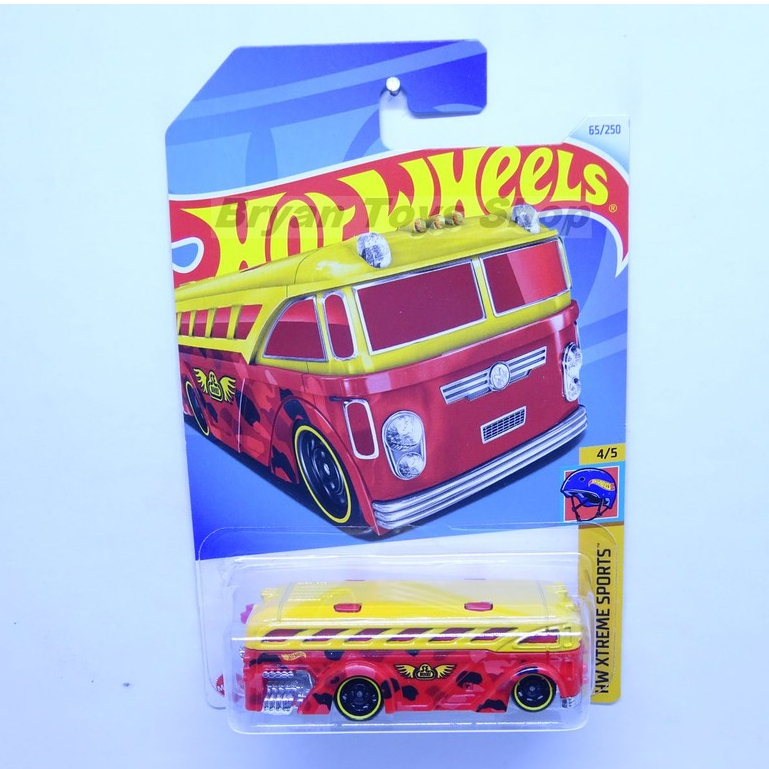 Hot Wheels Surfin' School Bus Merah Kuning