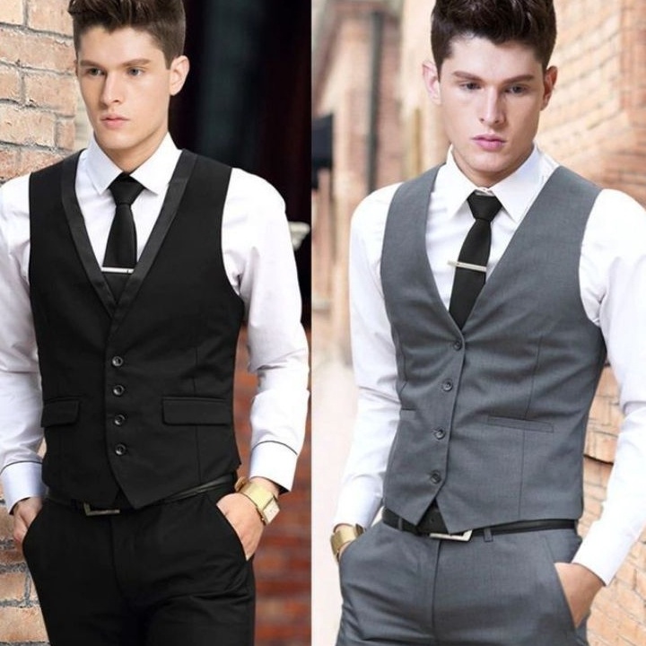 RZL APPAREL  Rompi Vest Pria Slimfit Hitam Abu Navy Marun Putih Rompi Jas Pria