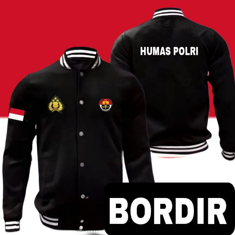 jaket baseball humas polri jaket humas polri seragam humas polri baju dinas humas polri seragam kerj