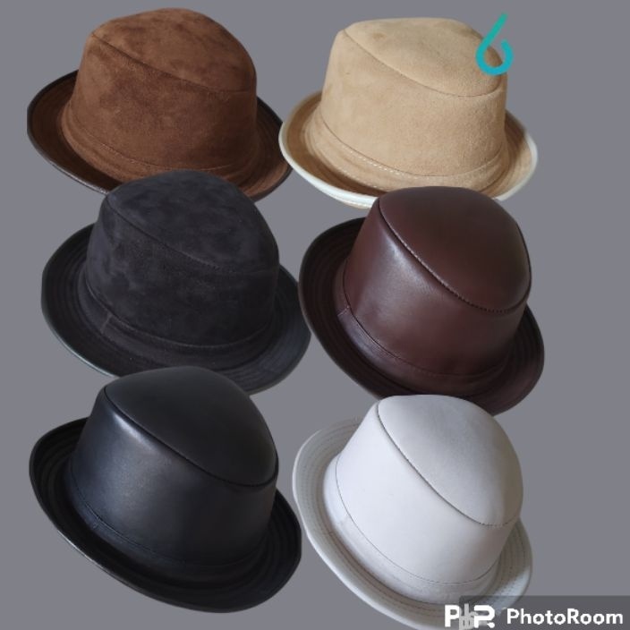 PRODUCT IMPOR Topi Fedora topi koboy Cowboy topi pria laken kulit suede ready ukuran besar big size 