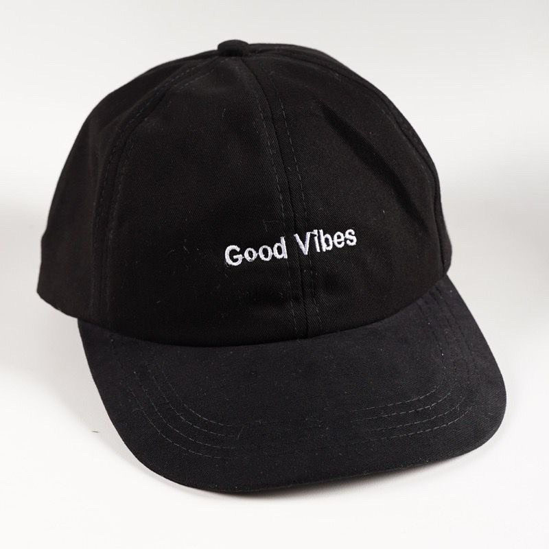 TOPI PRIA WANITA BORDIR GOOD VIBES