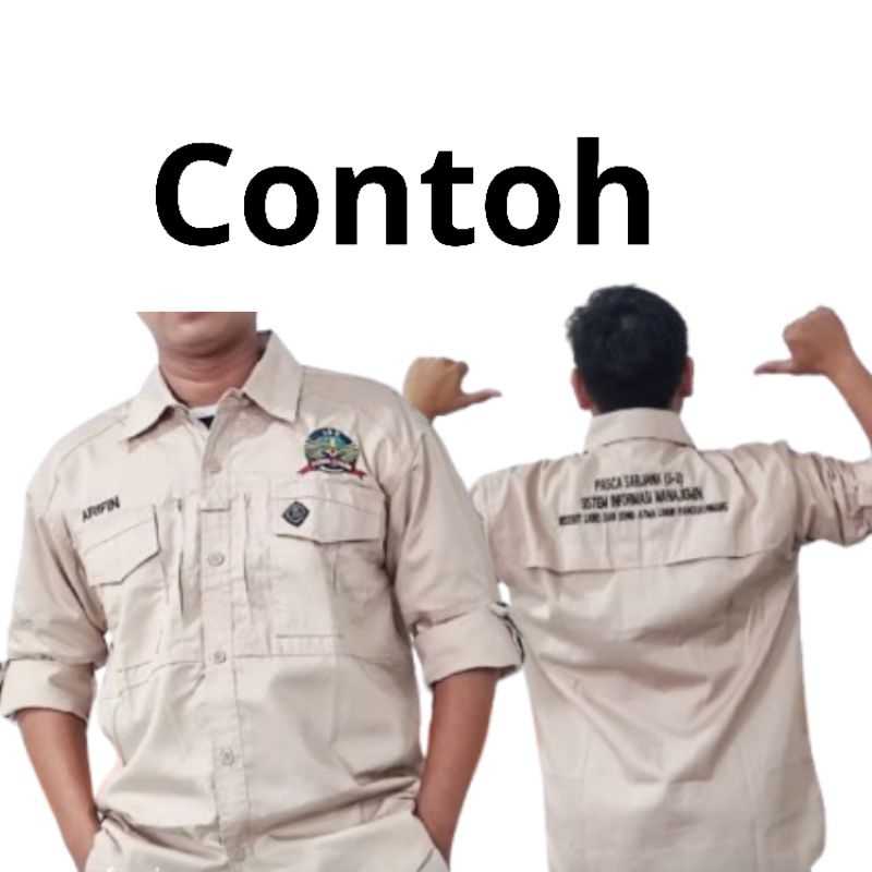 Kemeja Tactical CUSTOM FULL BORDIR Satuan/Lusinan Seragam Tactical PDH Tactical PDL Tactical  Baju T