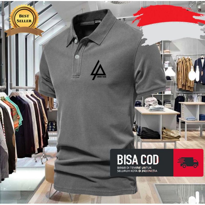 Kaos Polo Kerah Lp Lknprk Text Hitam - Kaos Kerah Pria Distro - Kaos polo Shirt pria Kerah - Kaos Ke