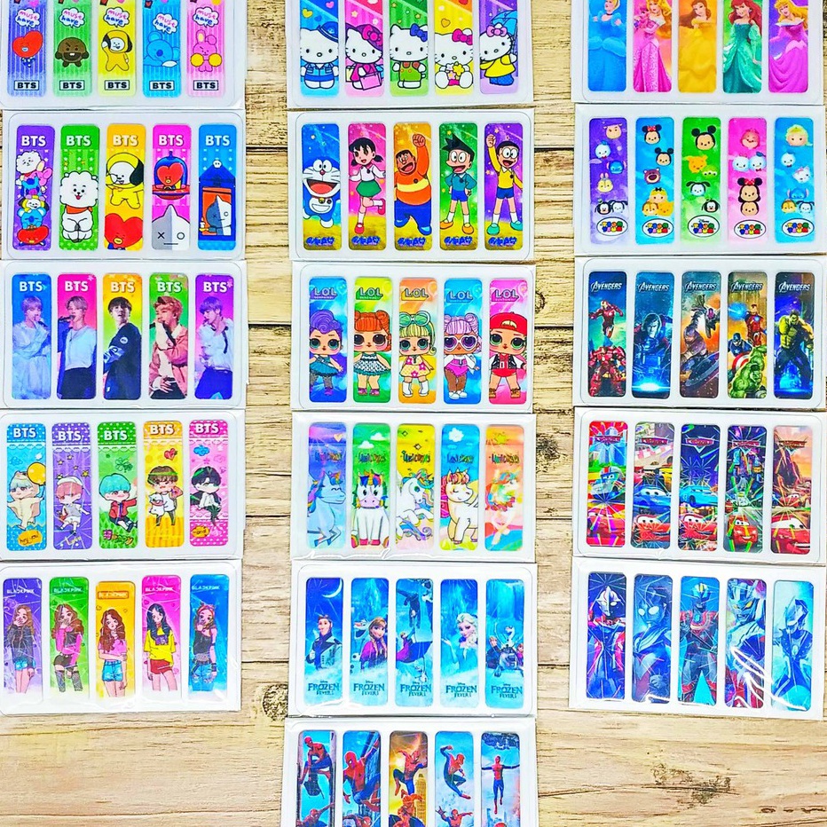 

PRODUK AWAL TAHUN JR 1 SET 1PCS PEMBATAS BUKU PLASTIK MEMO HOLOGRAM LUCU PENANDA BUKU BOOKMARK STICKY NOTE