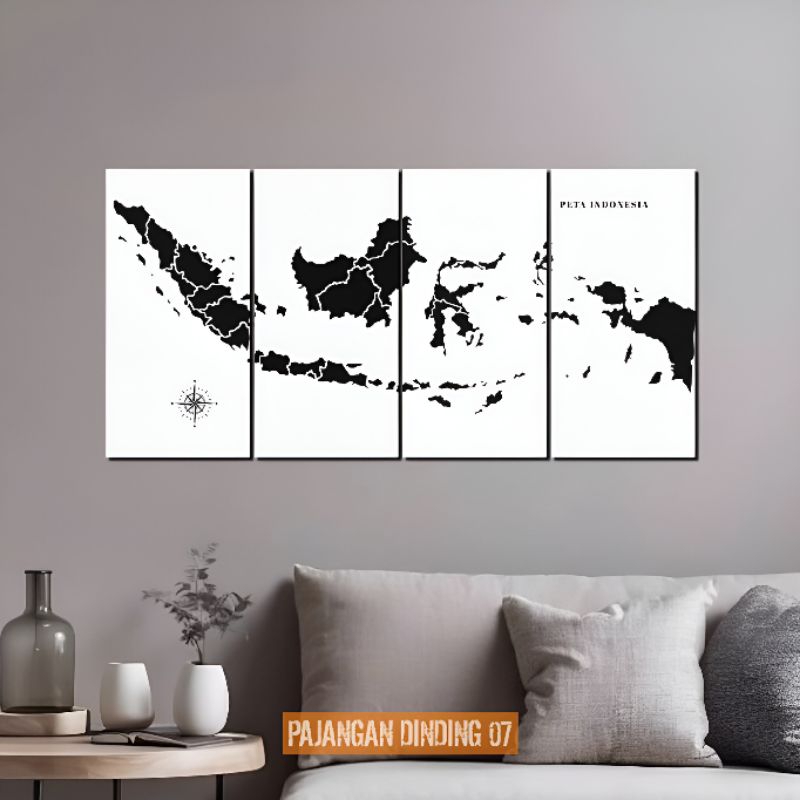 Poster dinding peta indonesia - Hiasan kamar aesthetic Pajangan Dekorasi