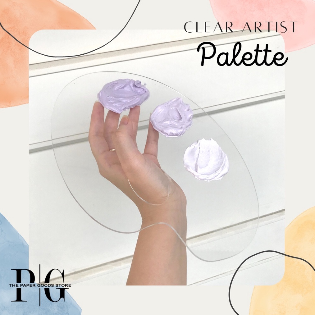 

KODE B78J Clear Artist Palette Acrylic for Cake Painting Palet Akrilik