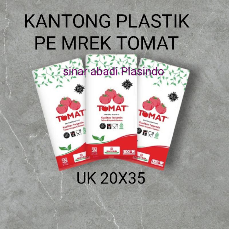 Plastik PE Tomat Uk 20X35, Kantong Plastik Gula/Plastik Es batu/Plastik PE