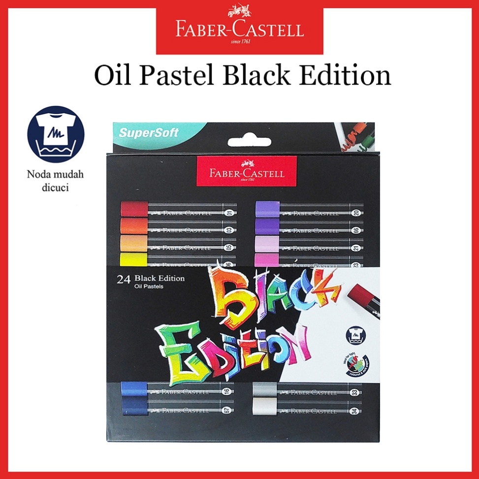 

KODE V26W Black Edition Oil Pastel Set 24 Warna Crayon Krayon Faber Castell