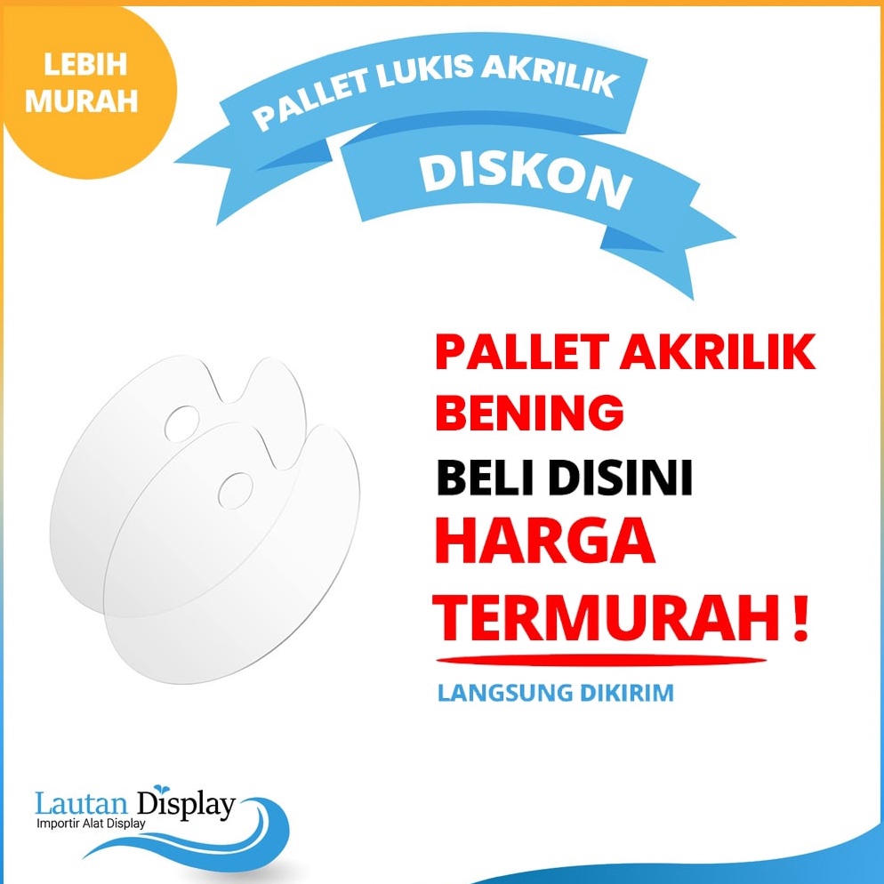 

KODE U66V Palet Lukis Akrilik Cat Air Palette Acrylic Lukis Transparan Oval