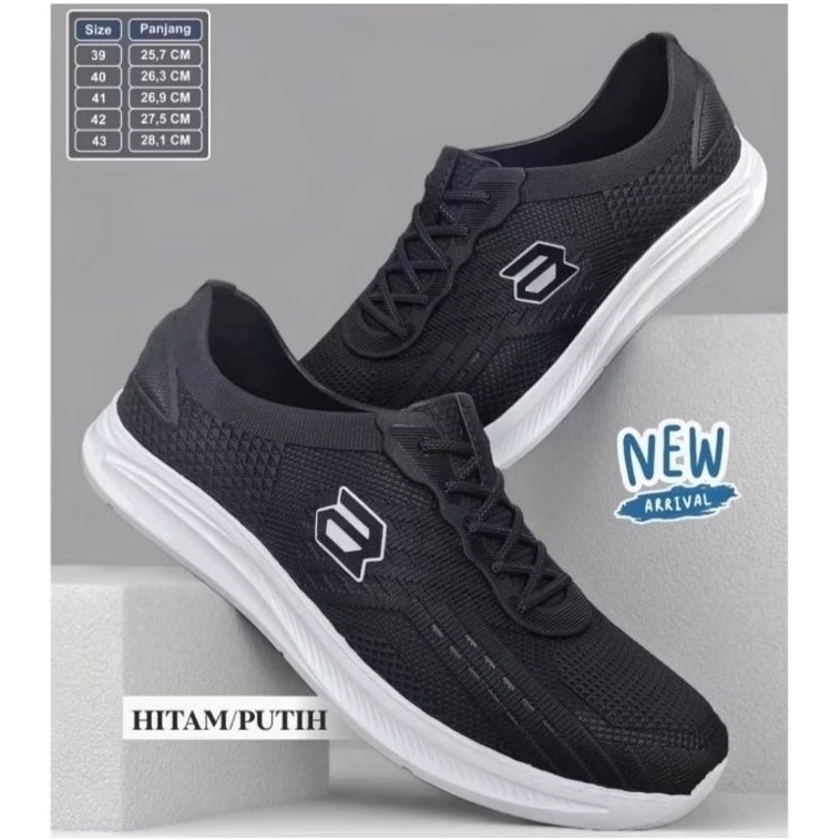 FAVORIT ATT PBS 717 Sepatu Slip on Pria dan Remaja Laki-laki Bahan Karet Warna Hitam