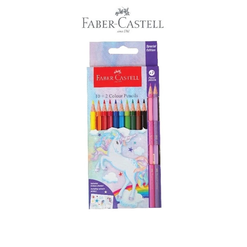 

KODE D22T FABER CASTELL Pensil Warna Unirn Dino Edition Tersedia 12 Warna 24 Warna