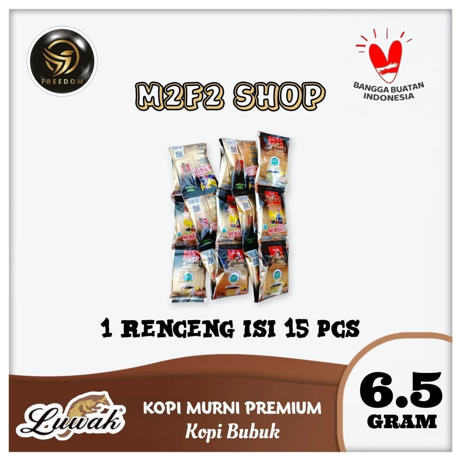 

Luwak Kopi Bubuk Hitam Murni Premium | GT Sachet - 6,5 gr (Kemasan 1 Renceng)