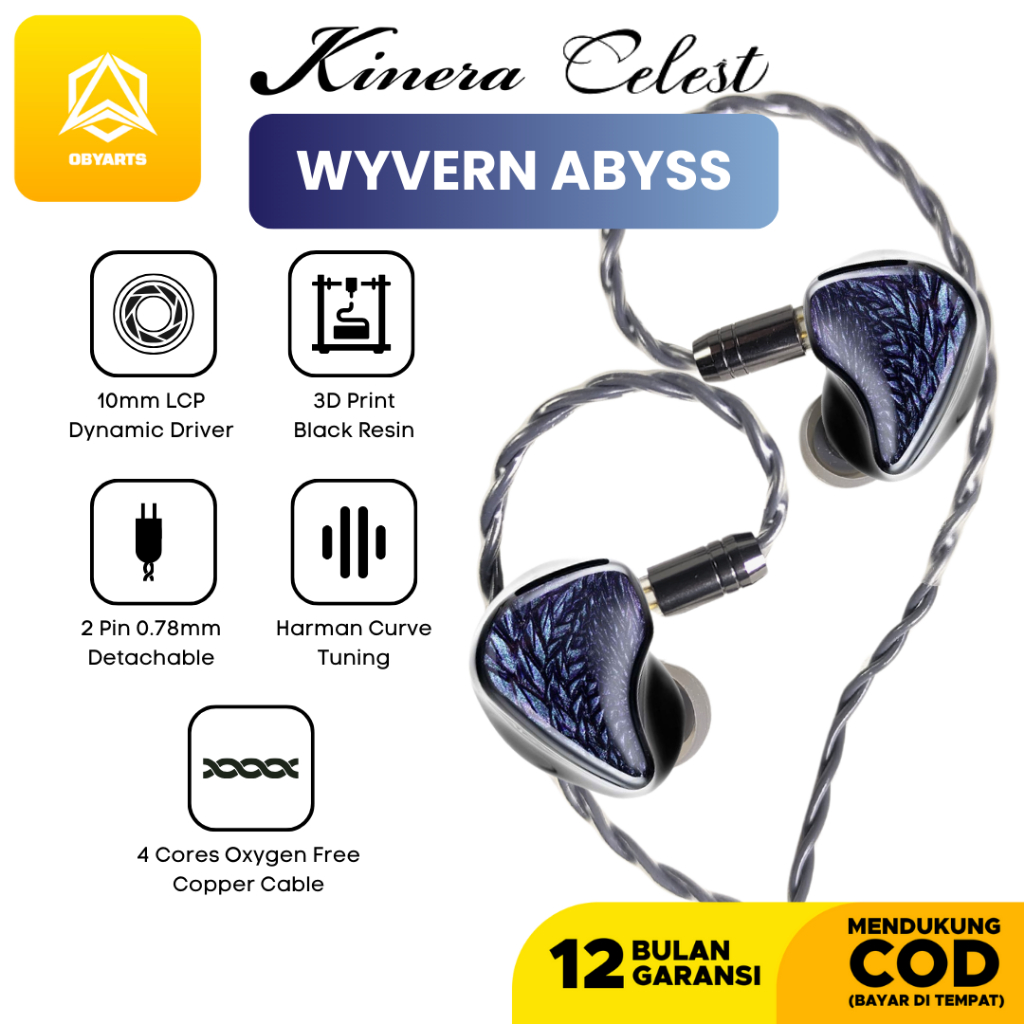 Kinera Celest Wyvern Abyss 10mm Dynamic Driver In Ear Monitor Earphone Bass IEM