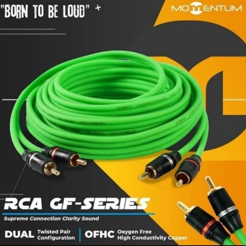 KABEL RCA MOMENTUM GREEN RCA MOMENTUM HIJAU RCA MOMENTUM 1 M / 3 M / 5 M