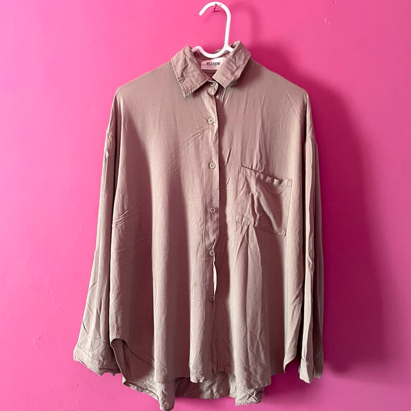 Preloved ECINOS Nana Shirt Size S-M - Khaki