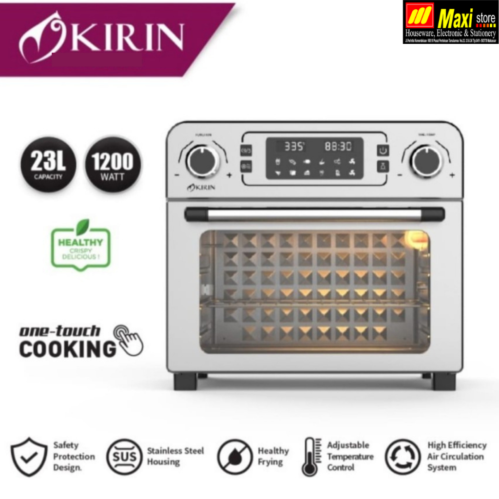 Kirin Air Fryer Oven 23 Liter Rotisserie KBO-230DRA-Maxistore