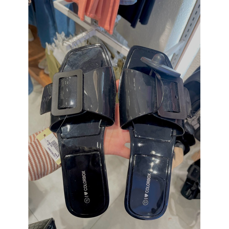 Sandal Slip On Colorbox Hitam
