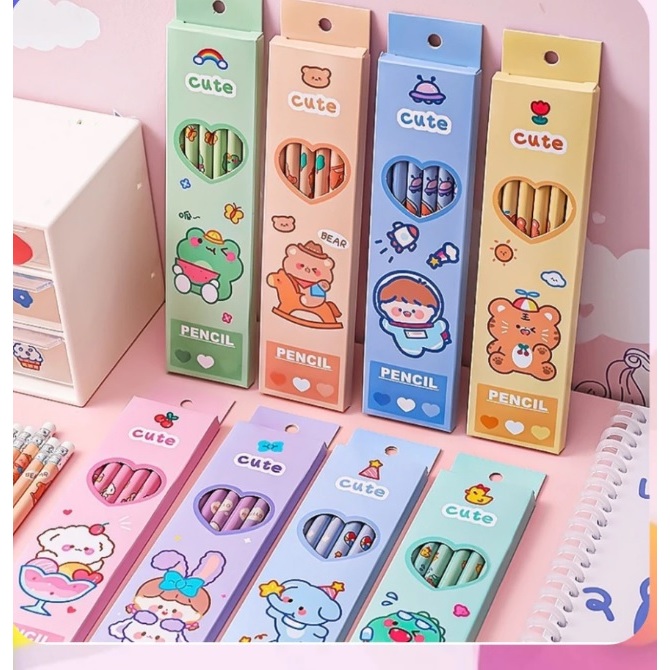 

Pensil set isi 6 pcs Pensil HB Pensil anak sekolah