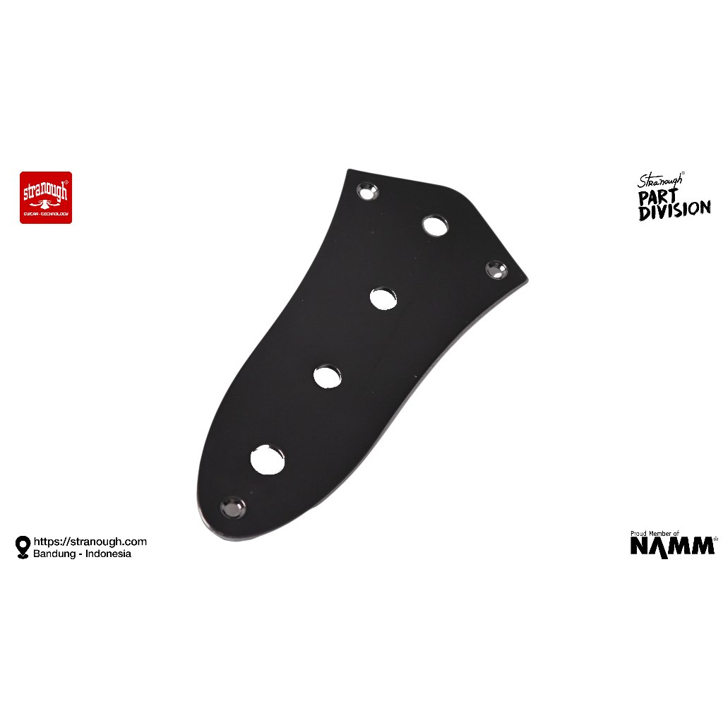 Jazz Bass Style Control Plate (Black)