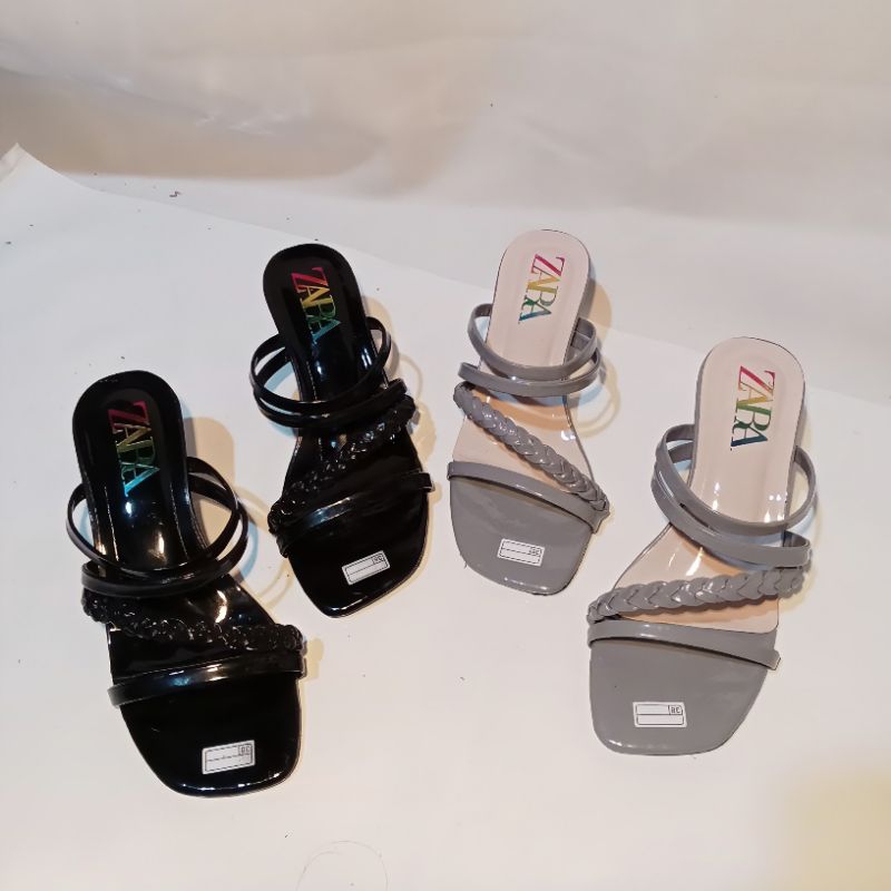 HIGHILS WANITA KOREA SENDAL WANITA SLIP ON(KINANTY)HAK TAHU 5 CM SENDAL MURAH