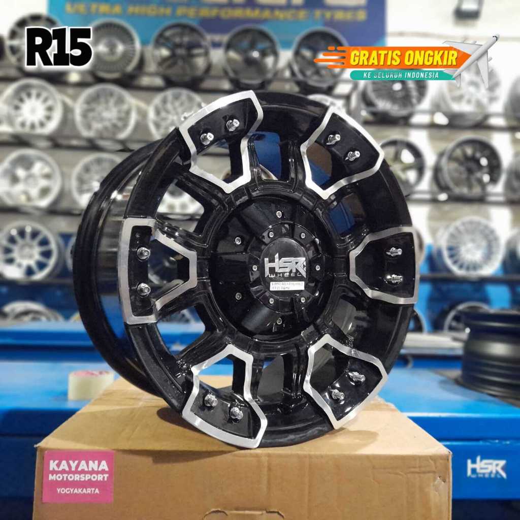 Velg HSR KOMO R15 PCD 5x114,3 Lebar 8 ET/Offset 15